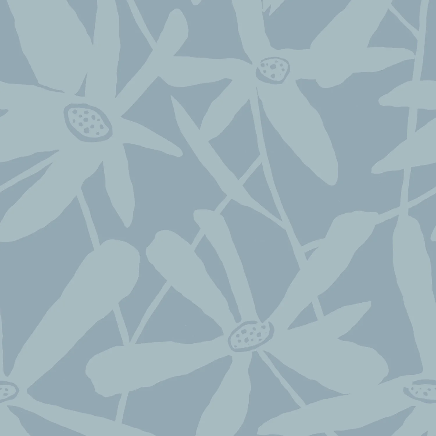 Blossom White on Blue