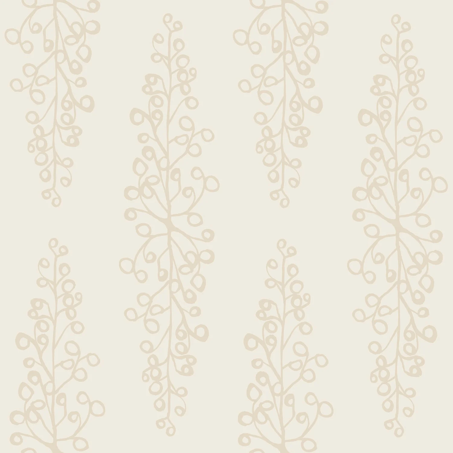 Grapevine Taupe on Cream