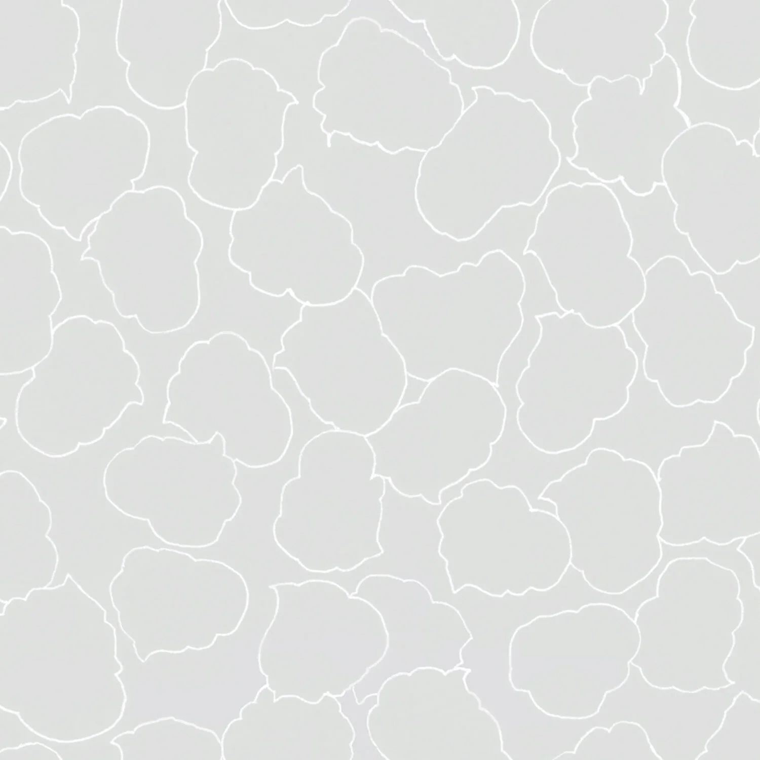 Lotus Leaves Grey on White