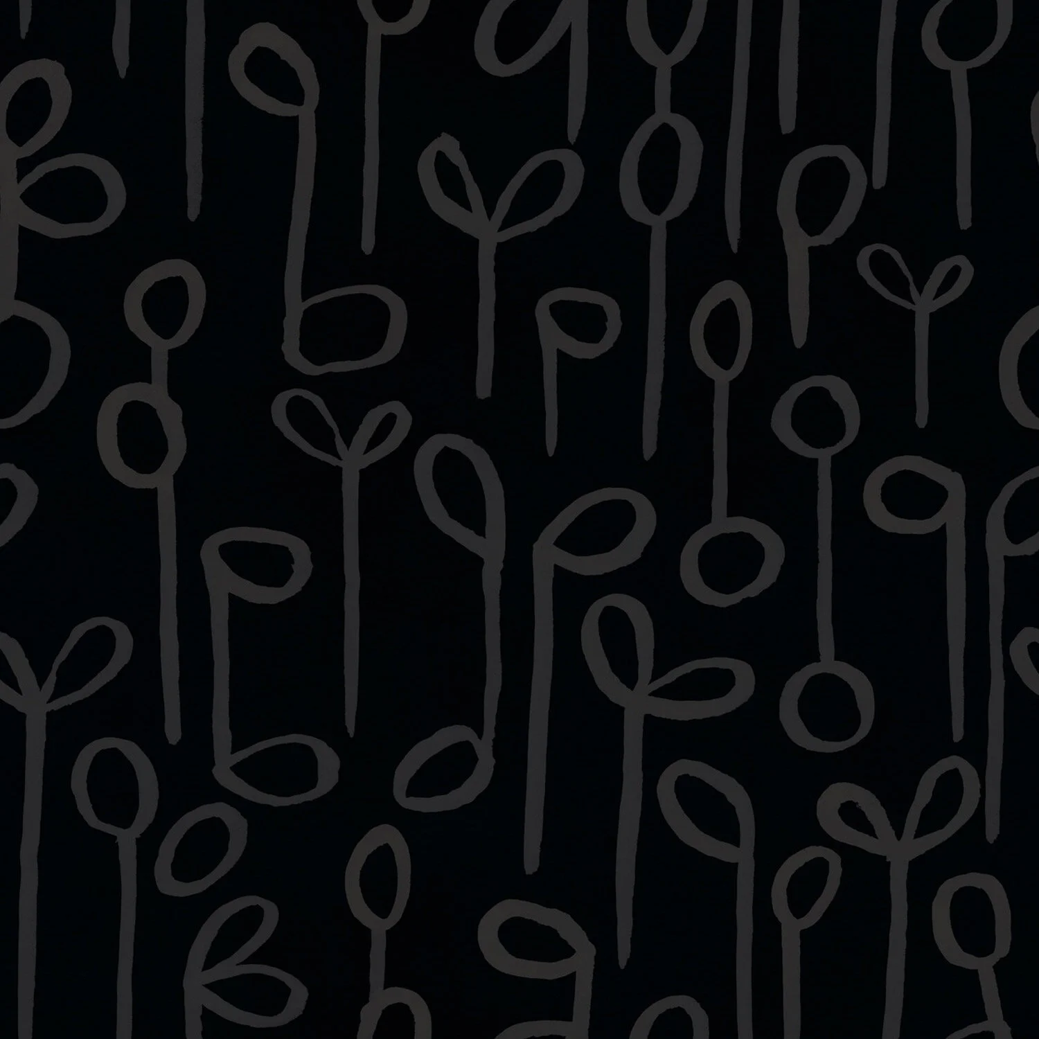 Seedlings Black on Grey