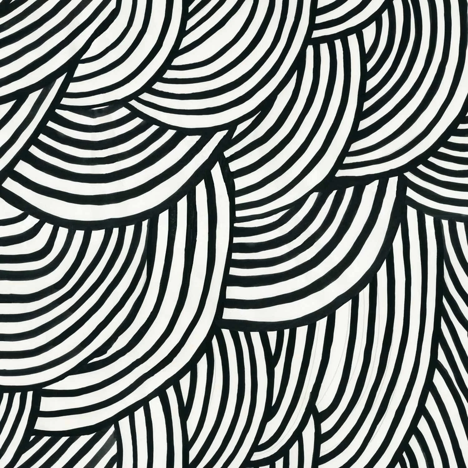 Waterfall Black on White