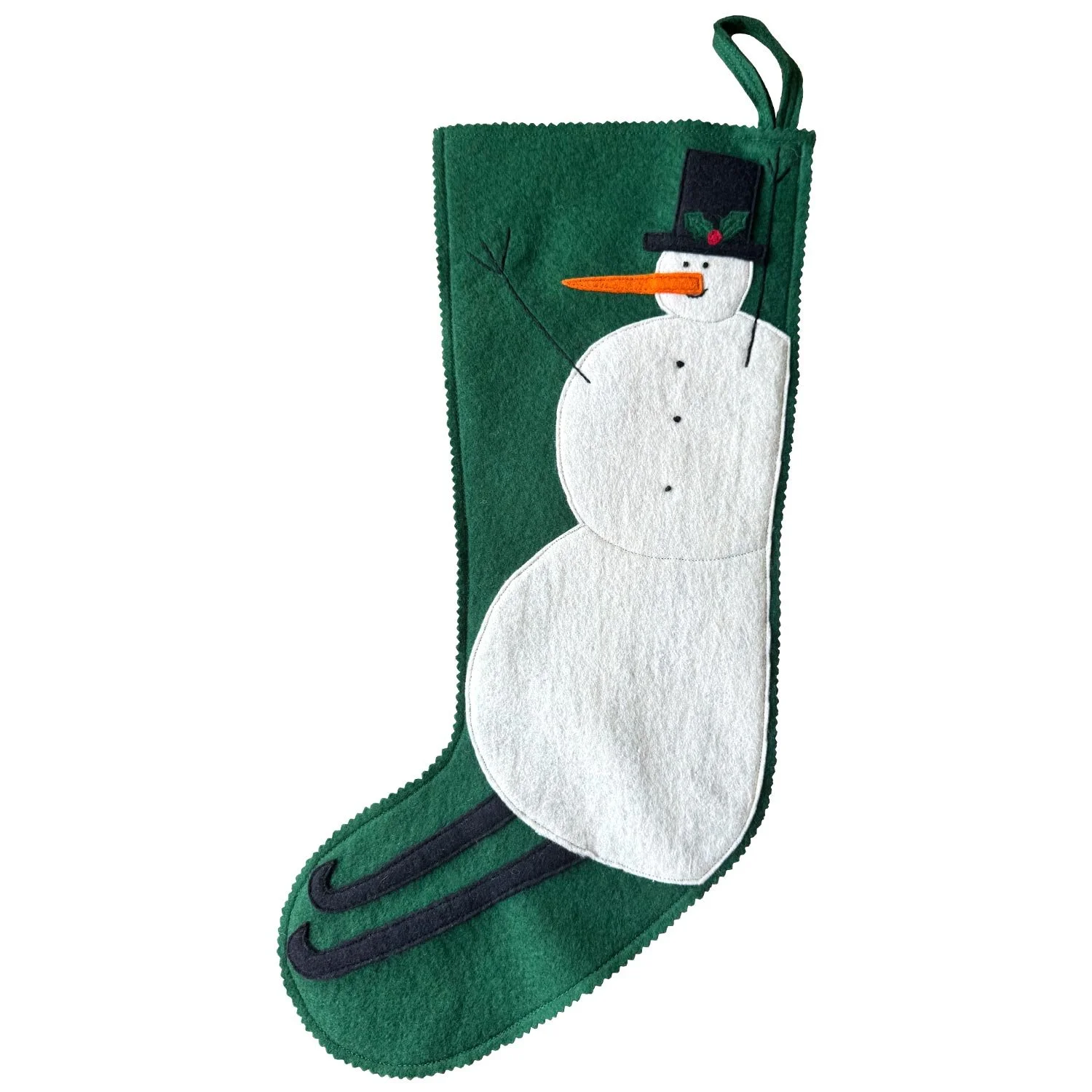 Snowman on Skiis Green