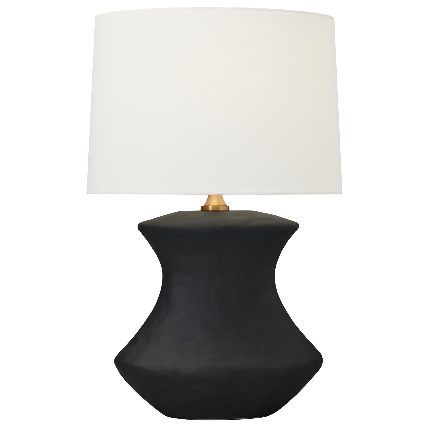 Bone Table Lamp - Rough Black Ceramic