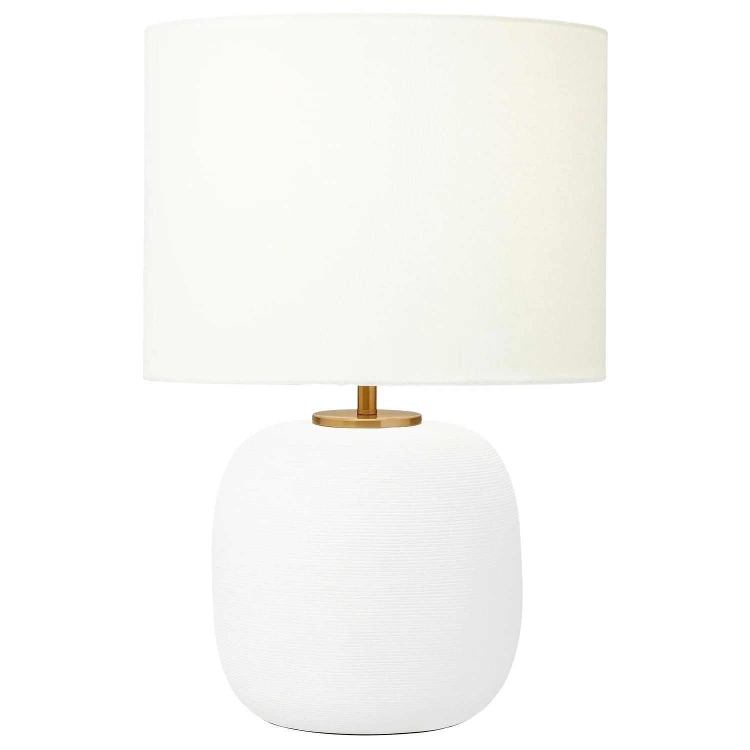 Fanny Wide Table Lamp - Matte White Ceramic