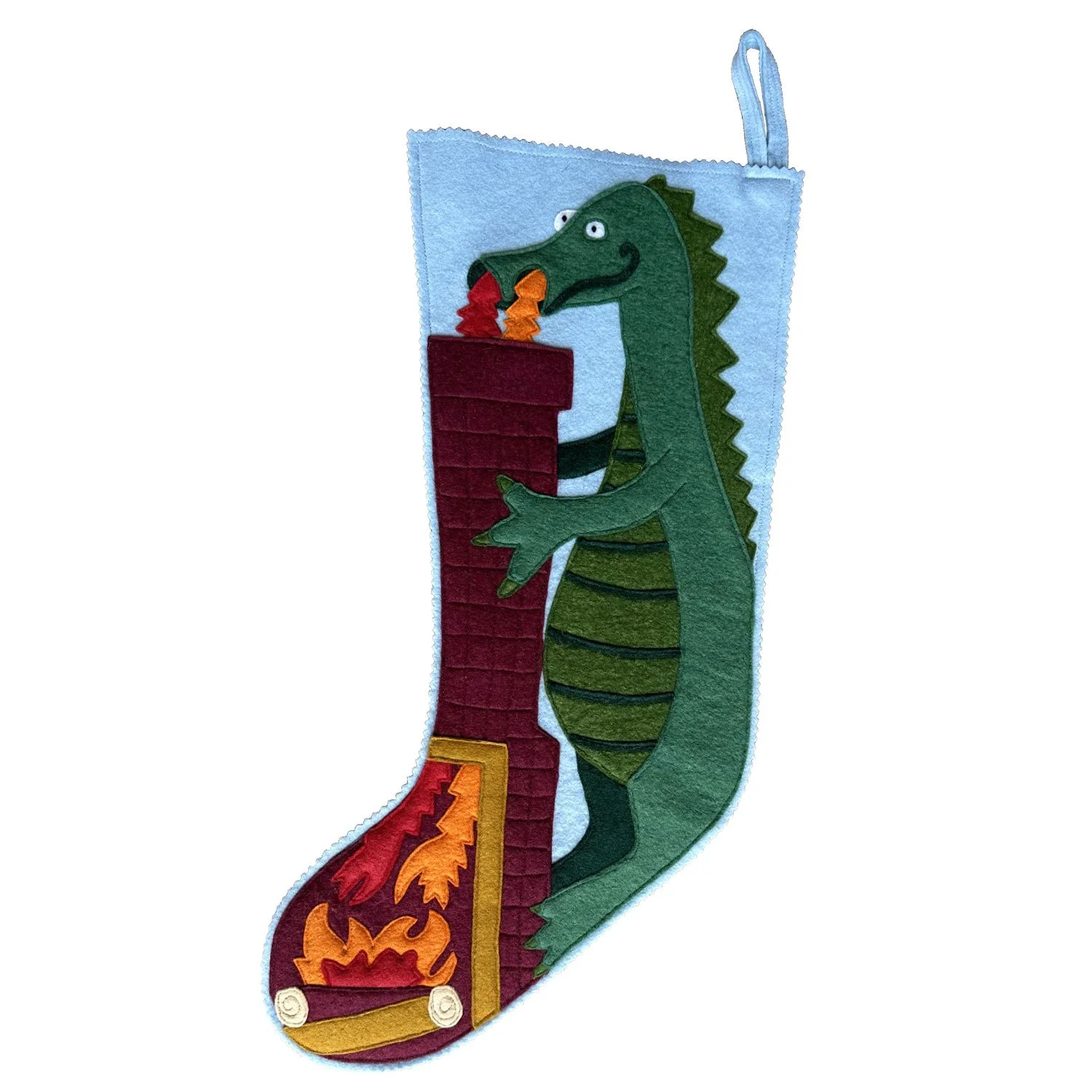 DRAGON LIGHTING FIREPLACE HOLIDAY STOCKING