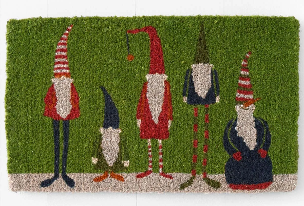 Hable Holiday Doormat - Gnomes