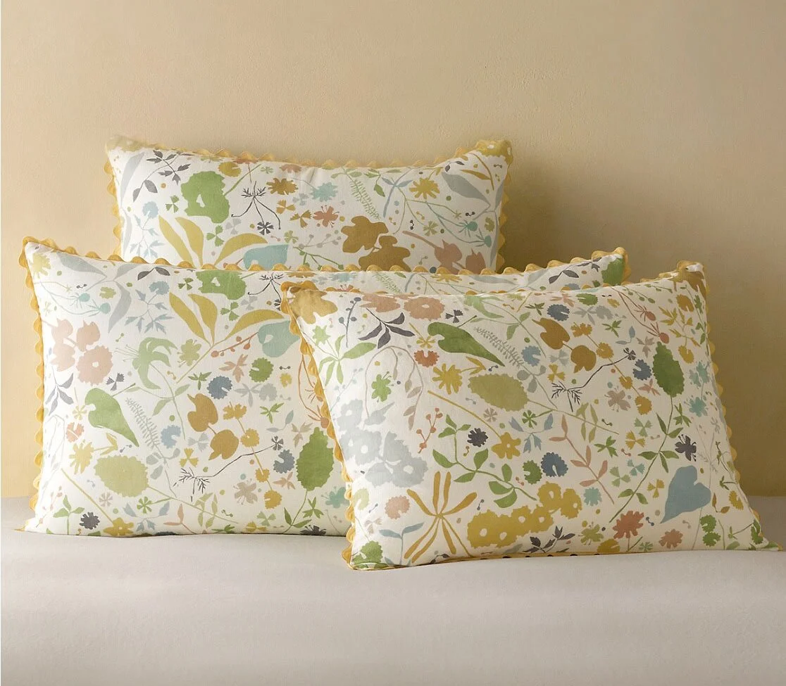 Hable Linen &amp; Organic-Cotton Sham-Savannah Multi Floral