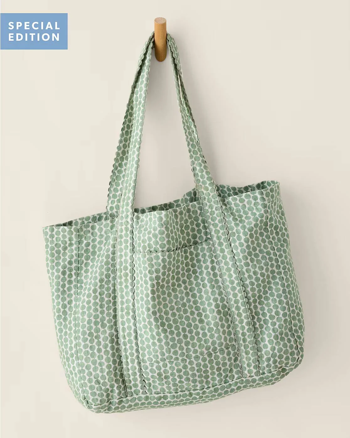 Hable Linen Tote-Ivy Beads