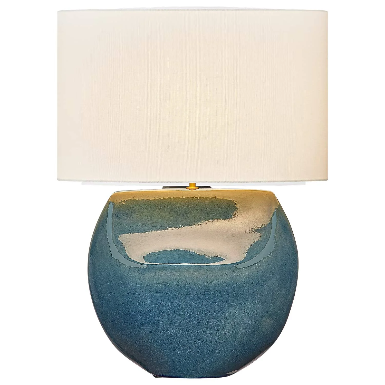 Pente 27 Table Lamp - Deep Ocean Crackle