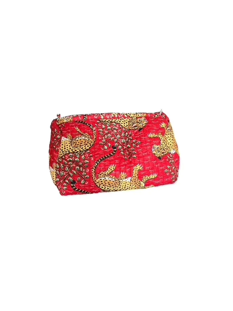 Red Leopard Cosmetic (set of 3)