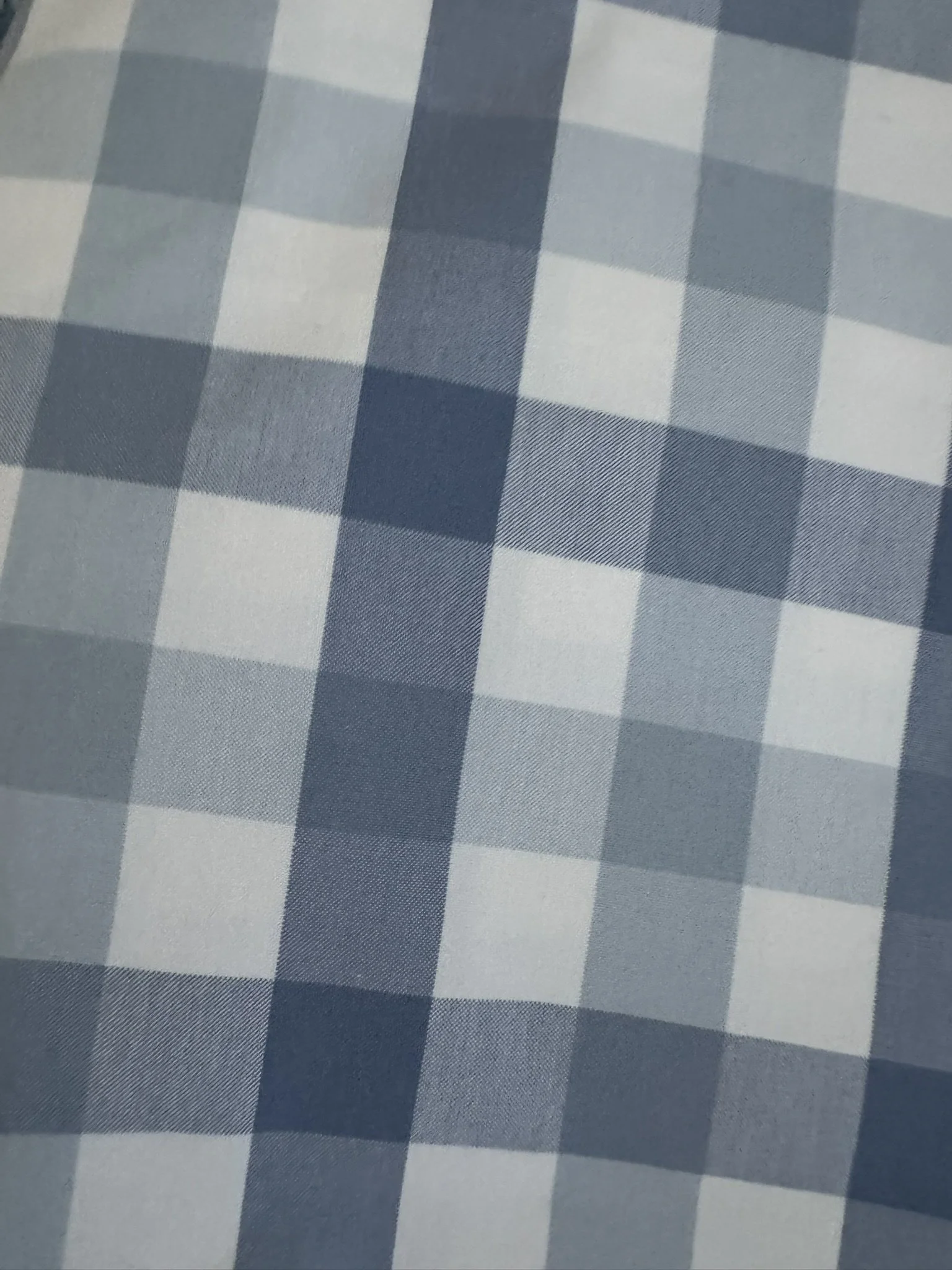 Blue Bigger Check Gingham 1 yard