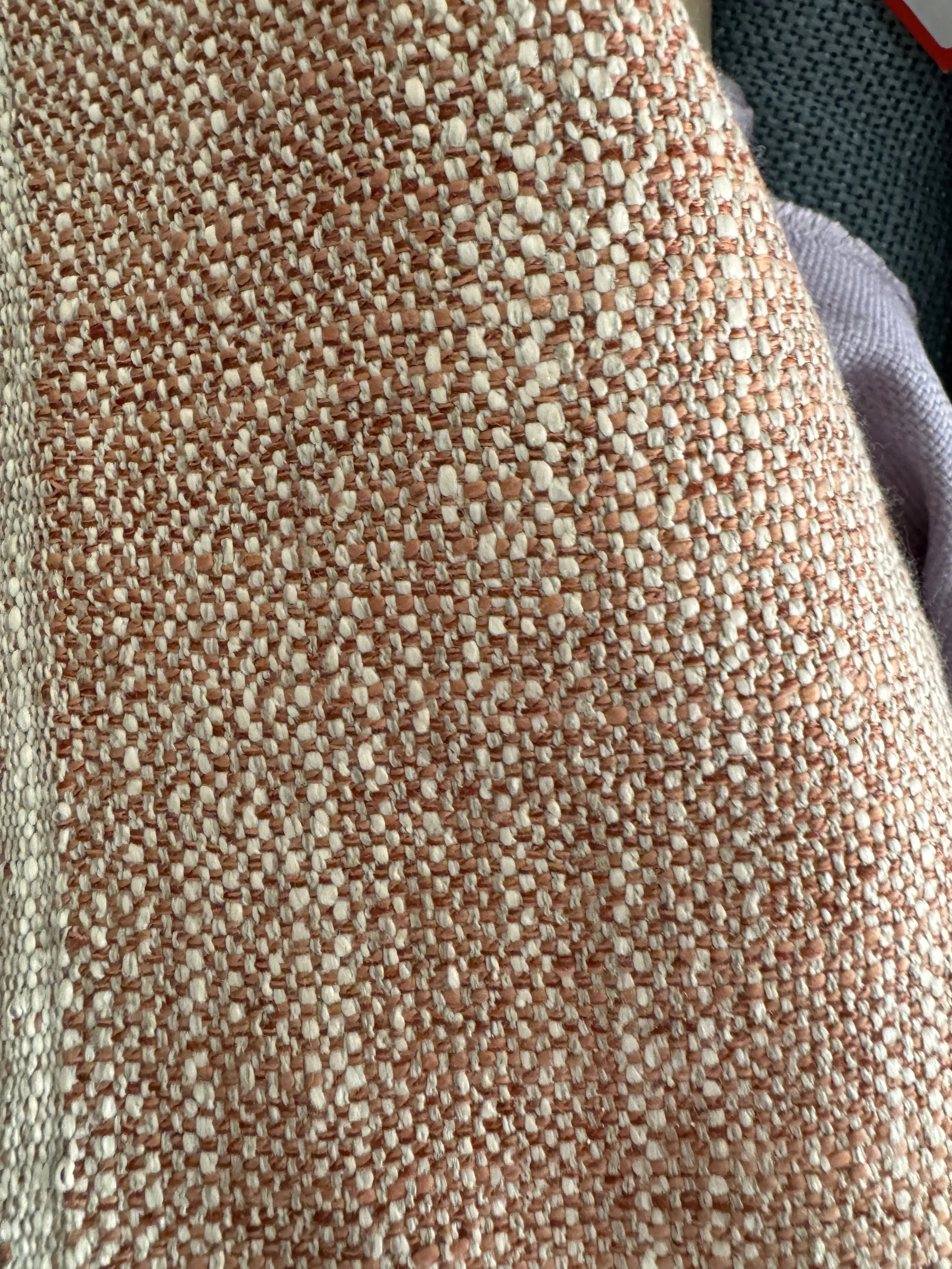 Chunky Tan Lineny Fabric