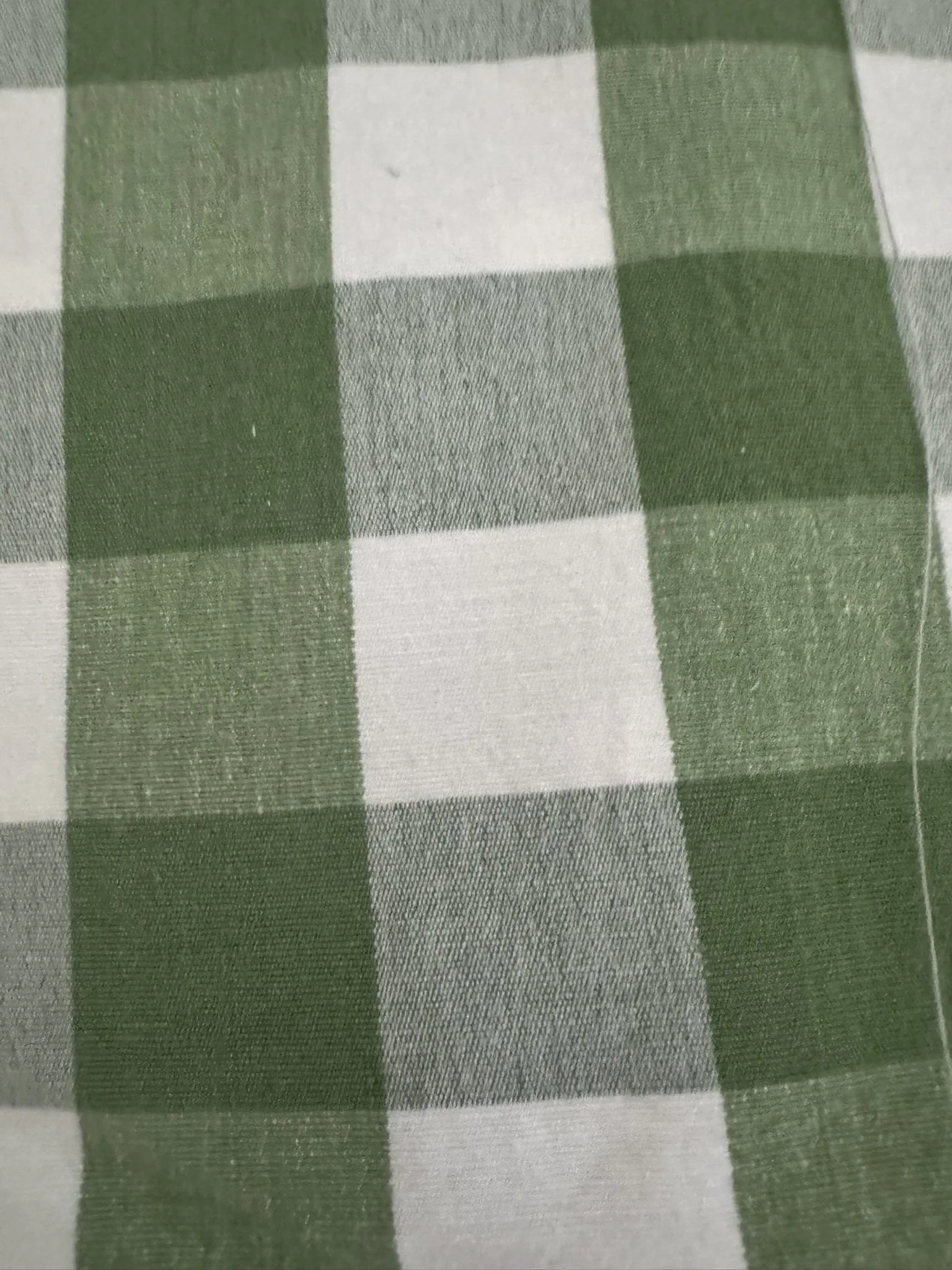 Green Gingham Plaid 1 yard