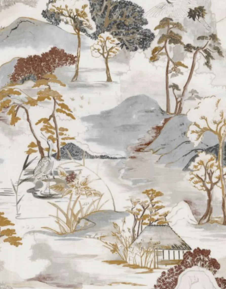Casamance Pierre Bleu Matsu Lin 1.25 yard