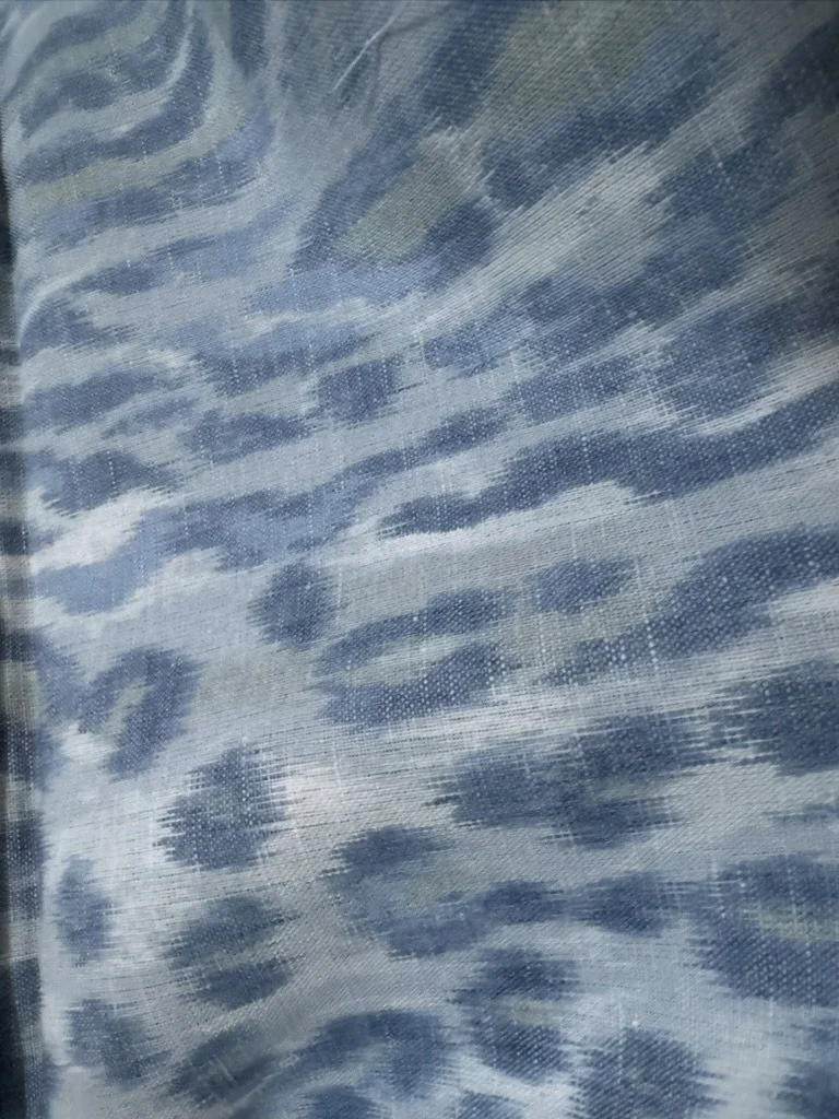 Pale blue leopard print 2.5 yards