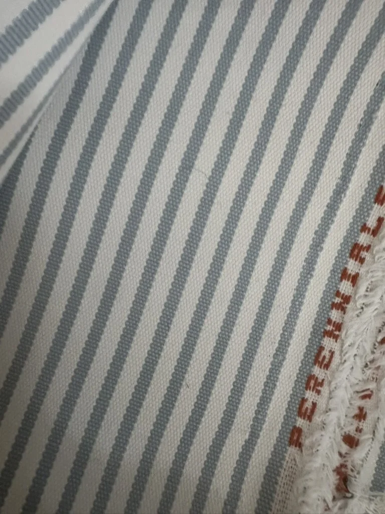 Perinneals Blue Stripe Outdoor Fabric 3 yards