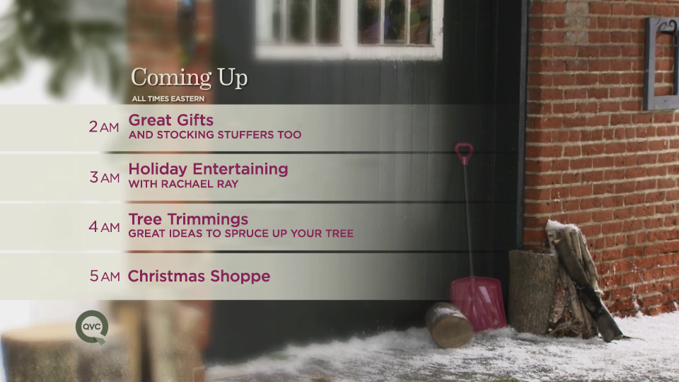 Holiday Rundown Menu