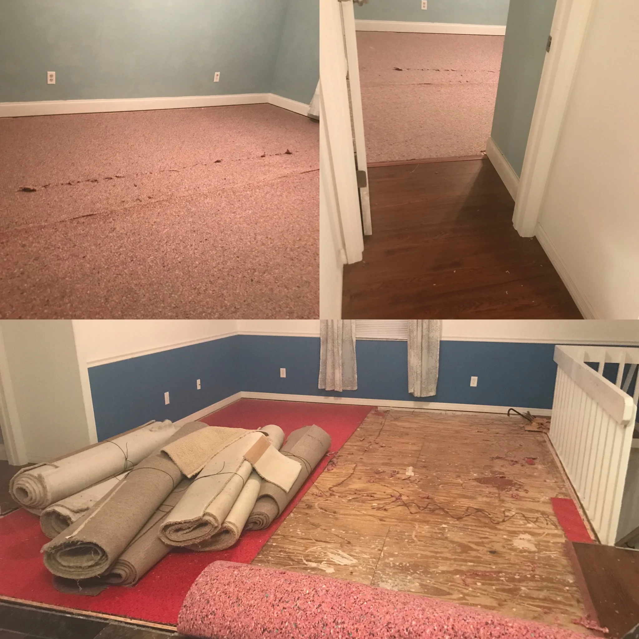  Currently hard at work transforming this rental property. Paint is next! Stay tuned! 