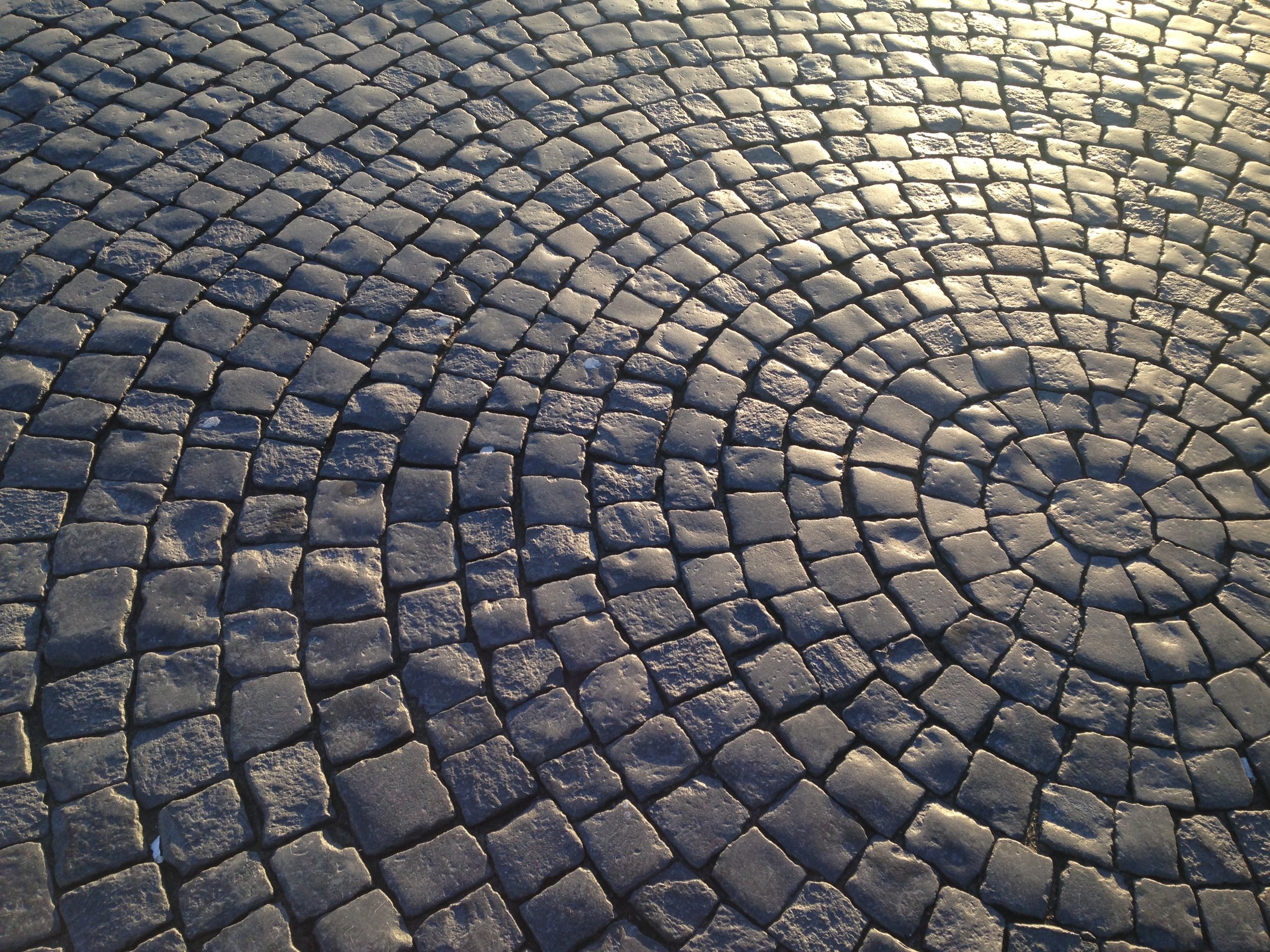 Cobblestone Street in Moscow, Russia