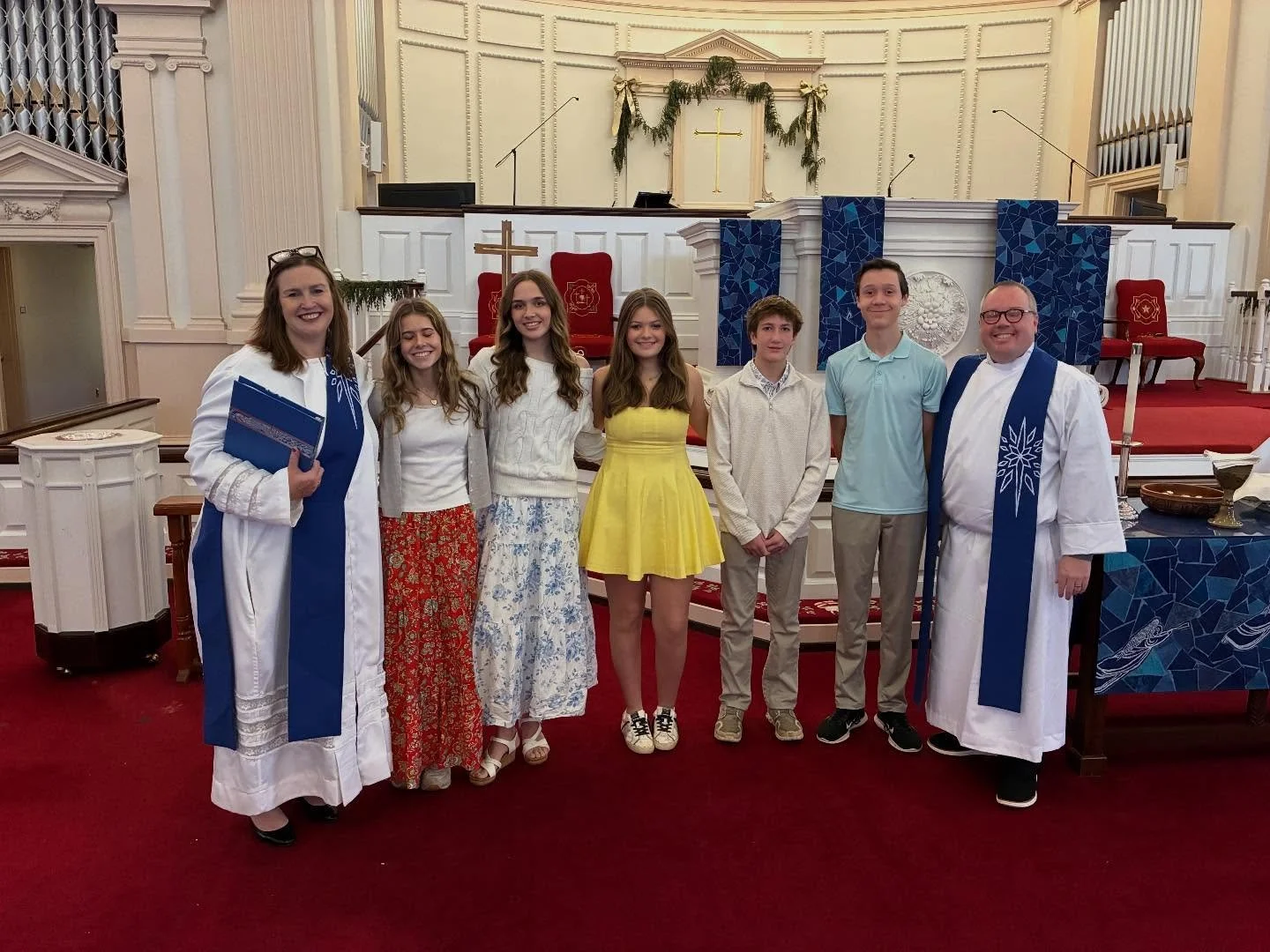 Snapshots from this morning at Decatur First UMC- including a very special class of high school confirmands 💛