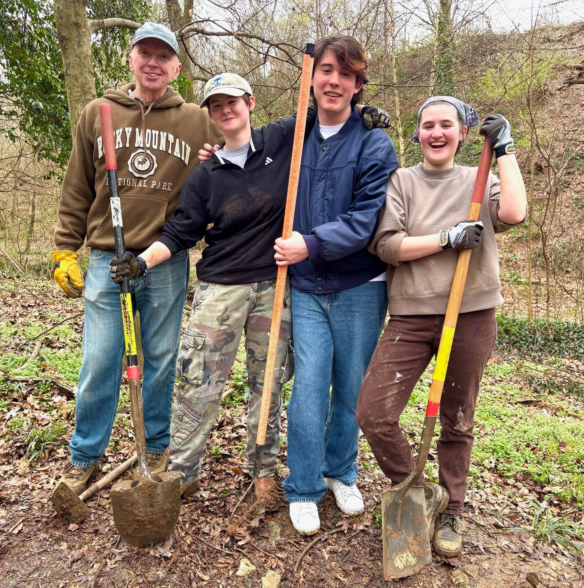 A crew of Decatur First youth + friends rolled up their sleeves at the Decatur Cemetery last Saturday, clearing trails and brush as part of the Deliberative Dialogue Committee&rsquo;s mission to &ldquo;green&rdquo; our spaces and care for God&rsquo;s