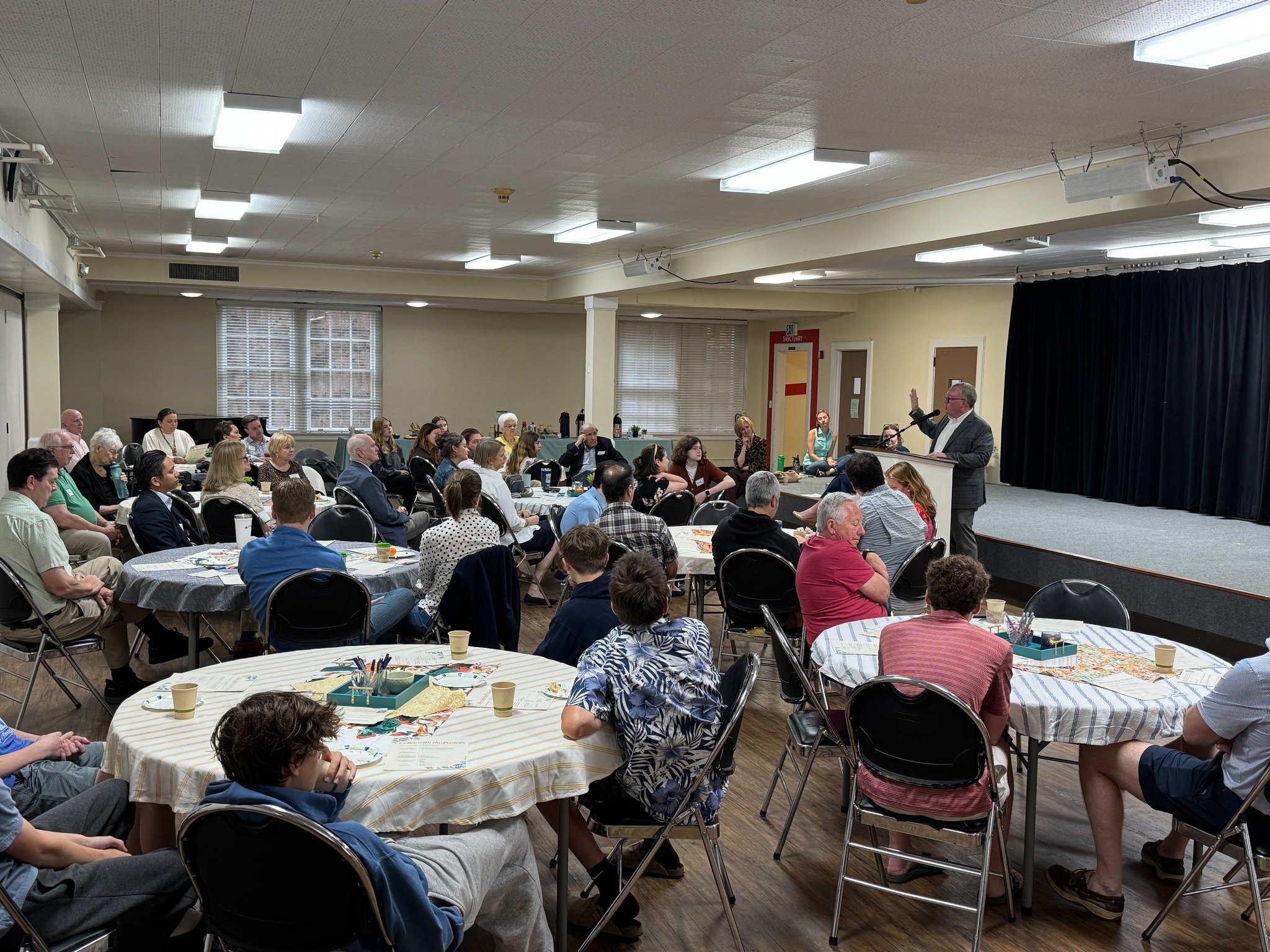Coffee with the Pastors last Sunday was packed as new folks and confirmands gathered in the fellowship hall to discuss methodism, membership, and anything and everything DFUMC! 
If you are interested in joining the church this Sunday (it's Joining Su