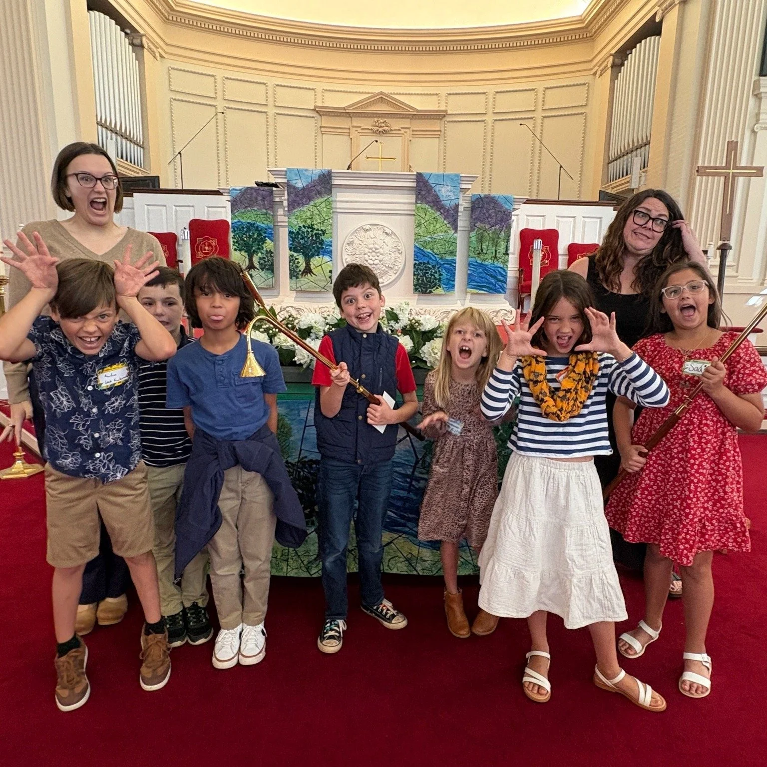Last Sunday, our newest acolytes learned the sacred art of carrying the light, serving in worship, and&mdash;most importantly&mdash;how to responsibly walk around with FIRE. 🔥
We&rsquo;re so excited for this new group of young people to light the wa