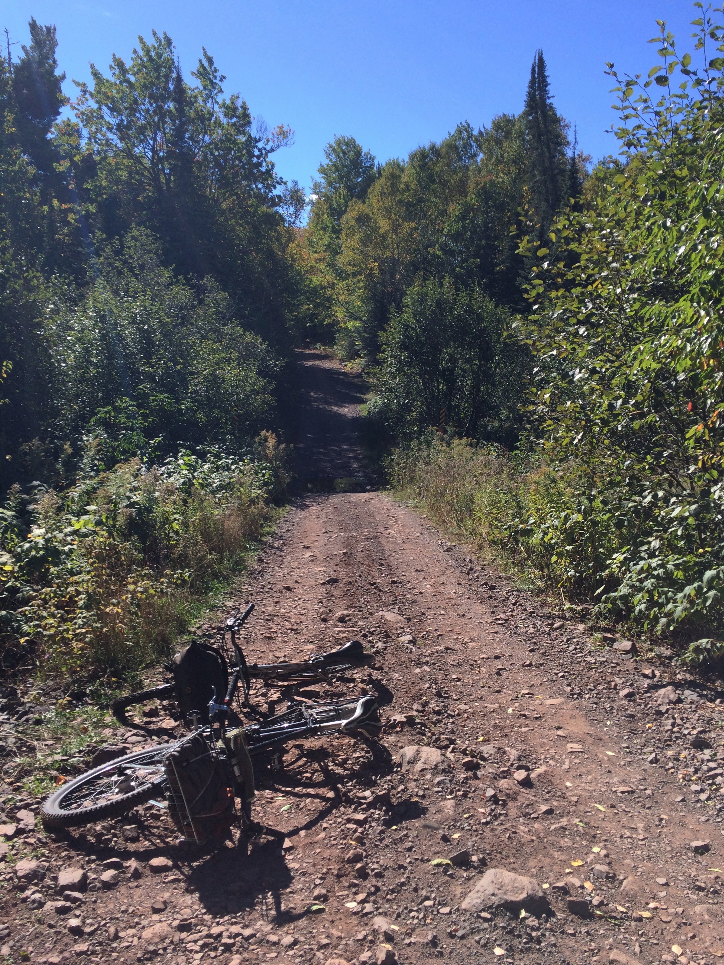 The borrowed bikes we rode on our trip to Michigan were won at a police auction and rebuilt with mostly free parts.