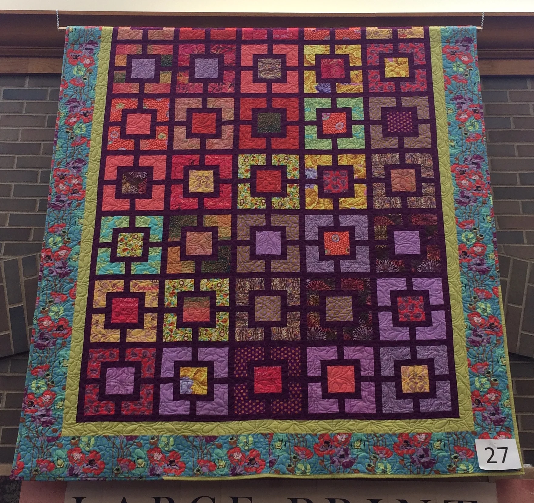 Jessica's Red-Violet Block in Block