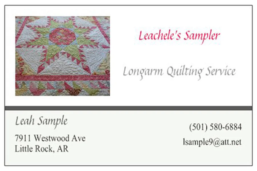 Leachele's Sampler Longarm Quilting Service