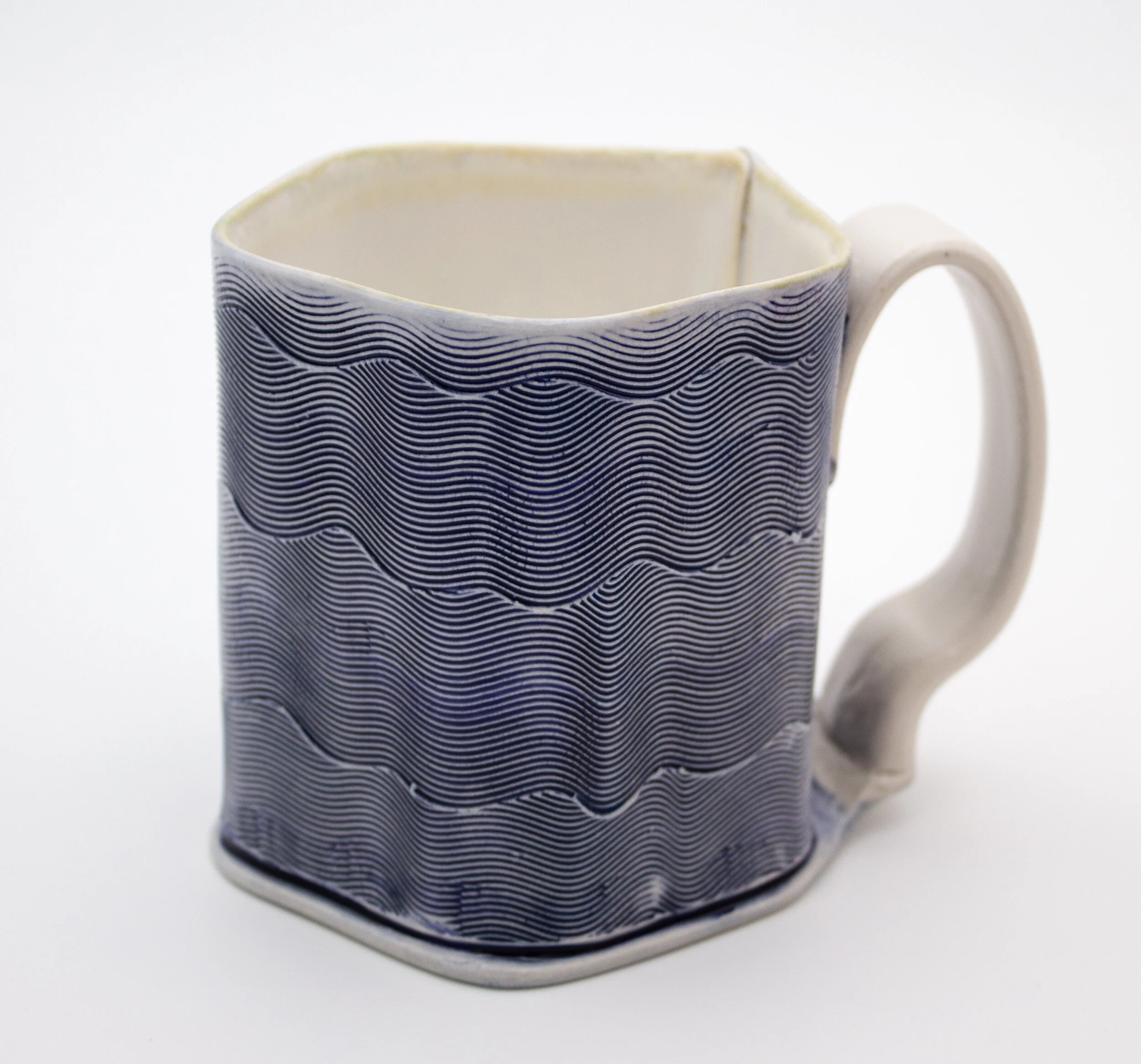 Combed Cobalt Mug
