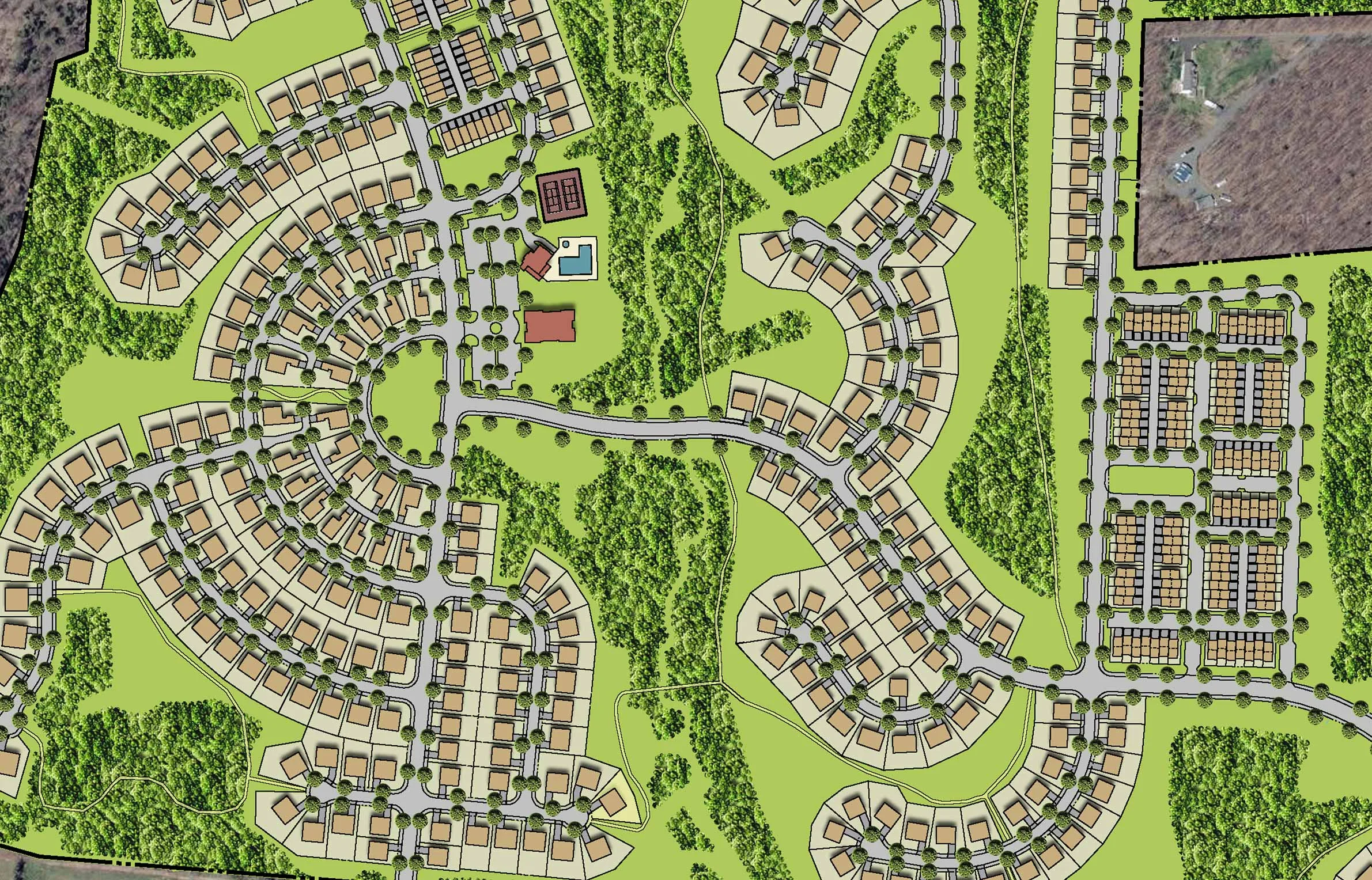 Seven Hills Description: Large mixed-use development of residential, recreational and commercial space. Client(s): Greenvest, LC Location: Loudoun County, Virginia Size: 465 acres