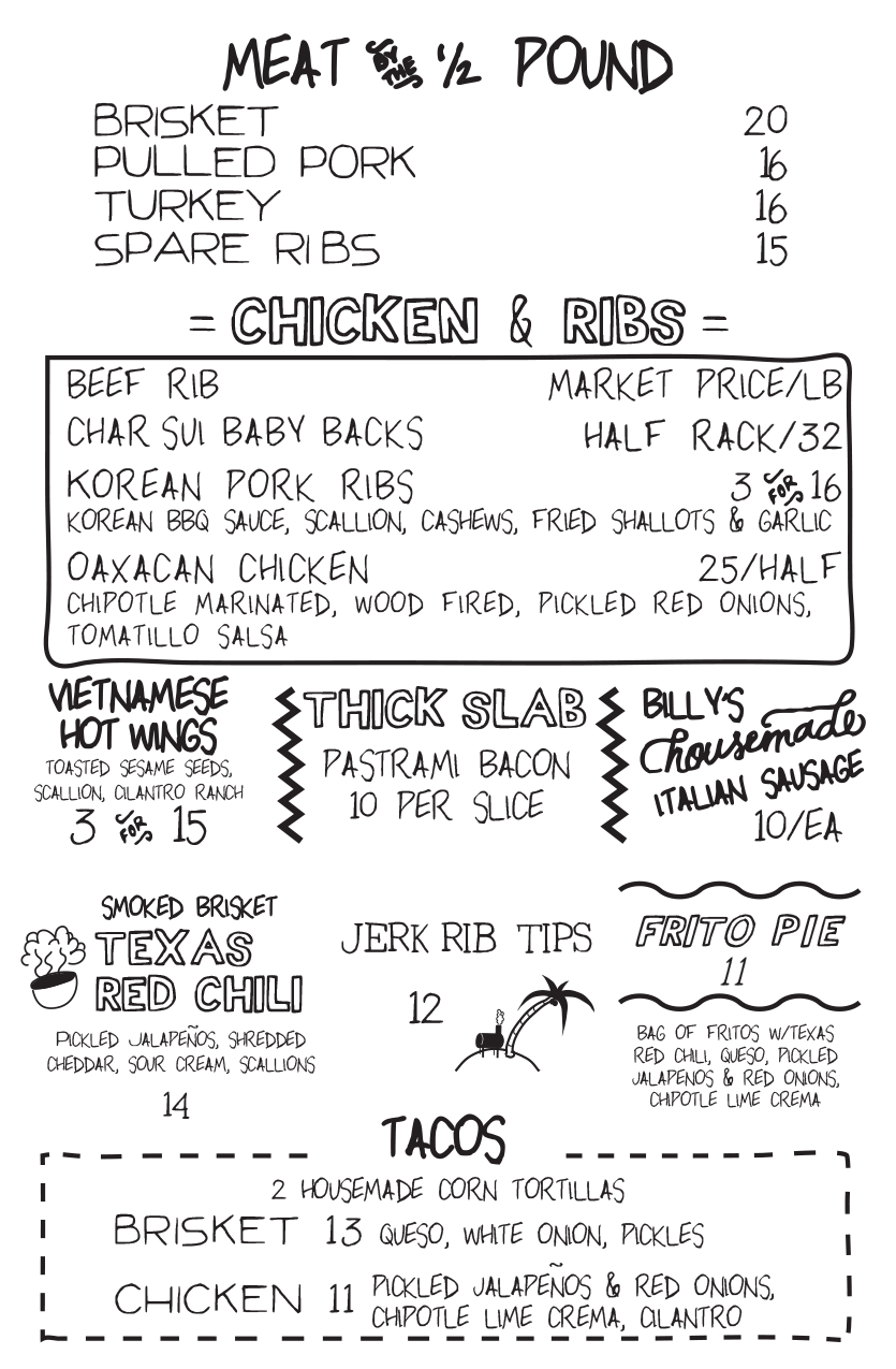 Menu Red Hook — Hometown