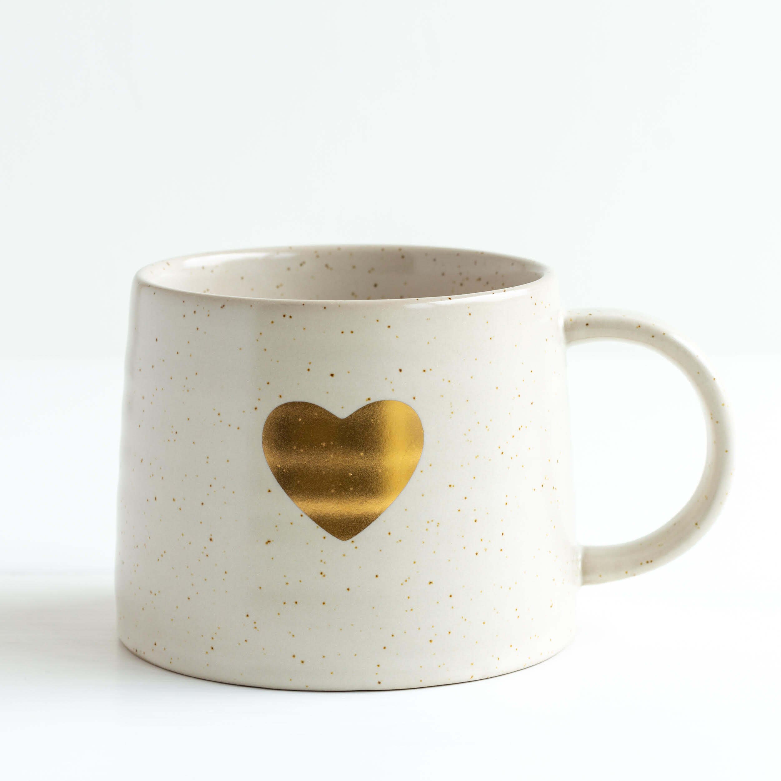 Stoneware Mug with Gold Heart ArtfulTea