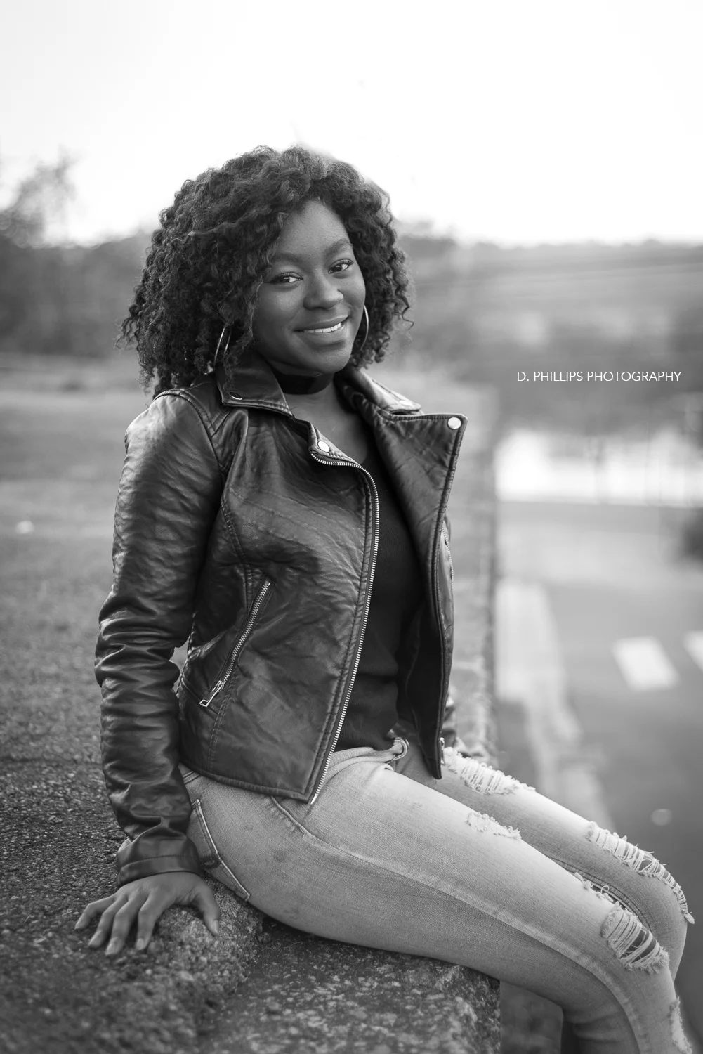 Black and white outdoor portraits