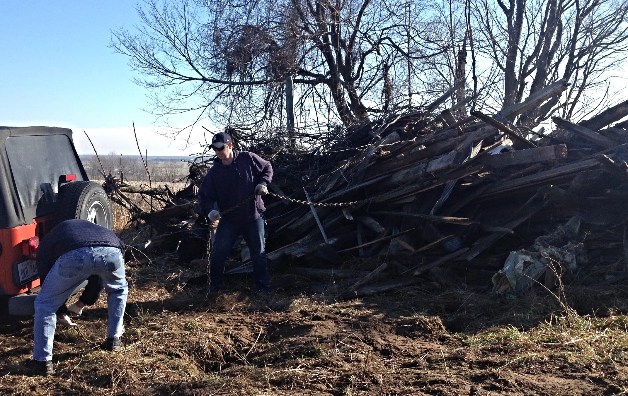 Can you picture this wood pile as our bar?