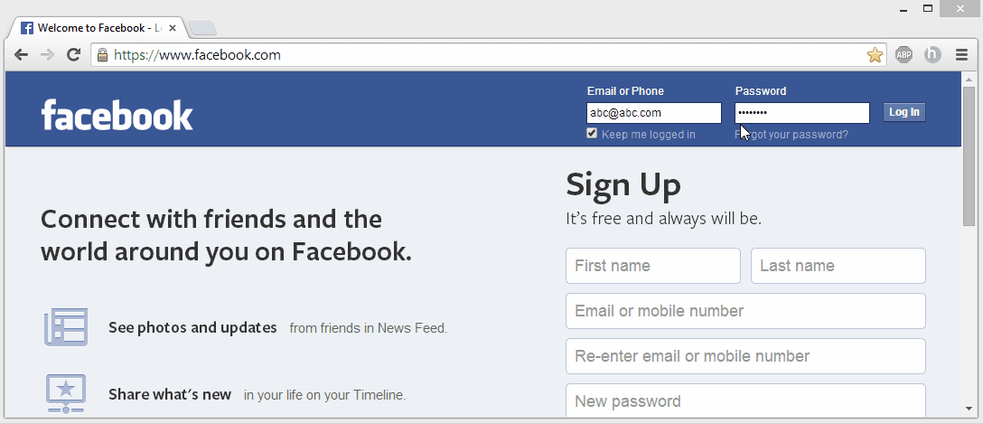 Right-click to Inspect Element and change the input from " password " to " text "