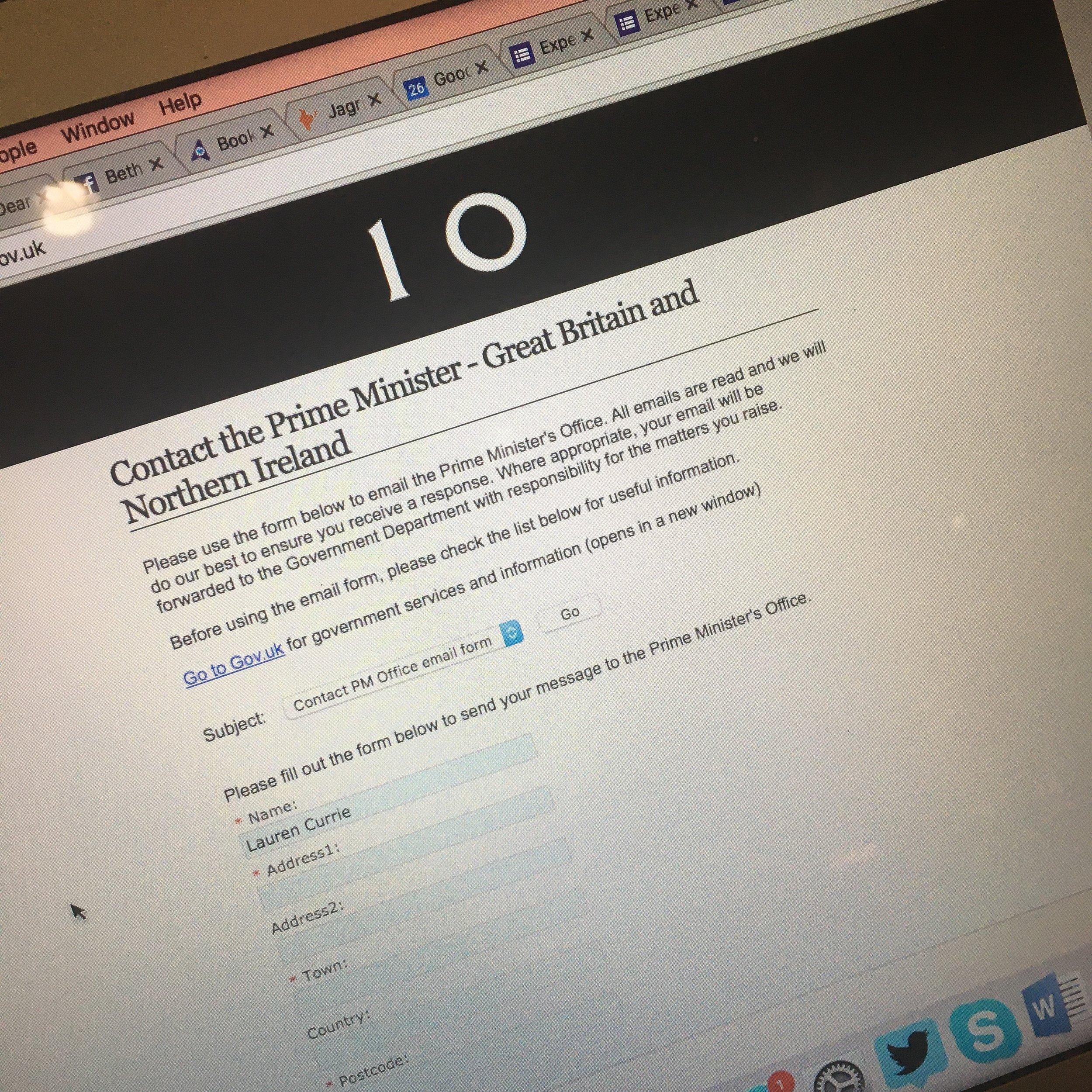 Write to Theresa May