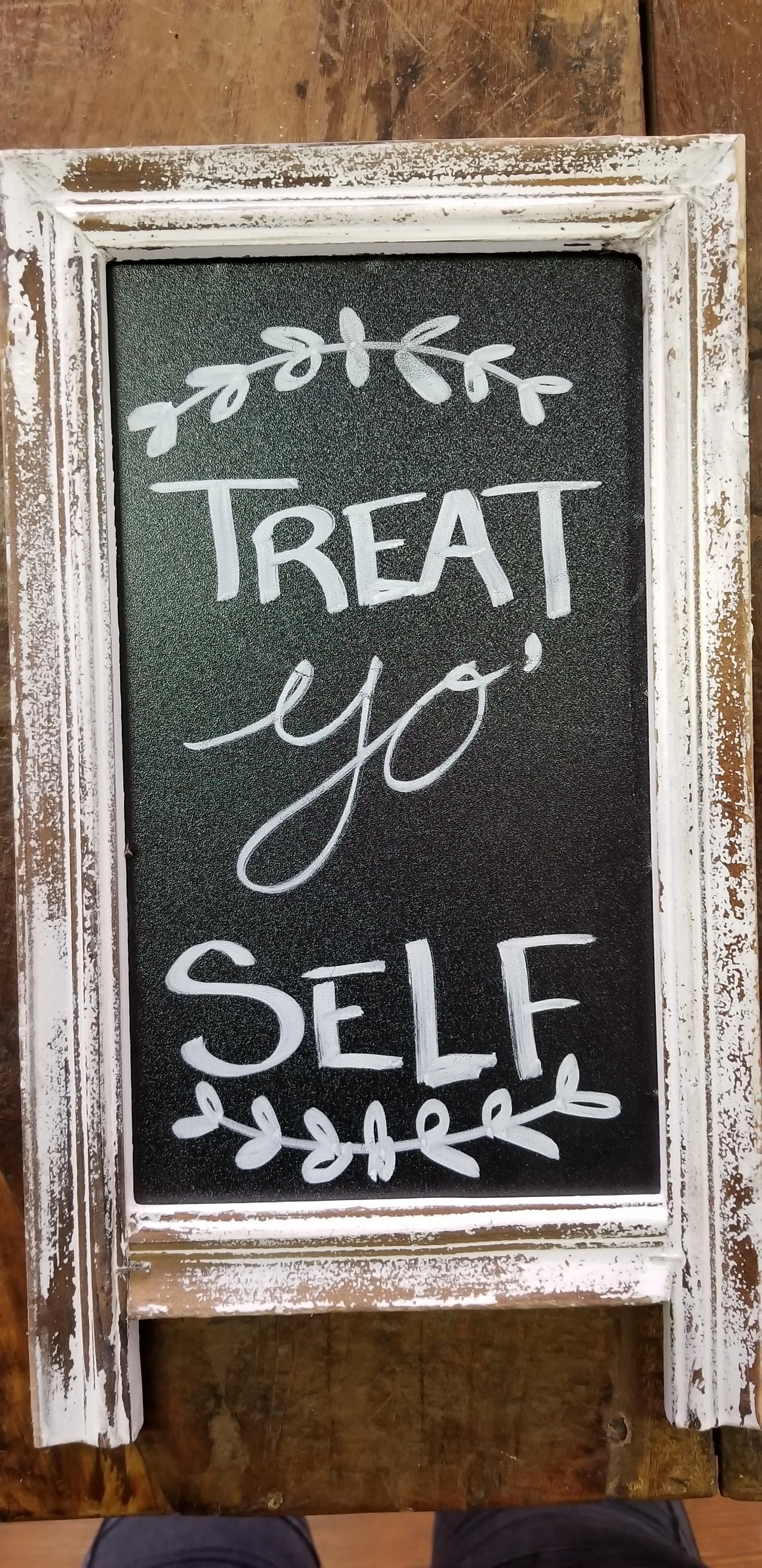 Sign : Chalkboard - White Border - 15"