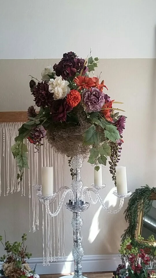 Tall Crystal Candelabra