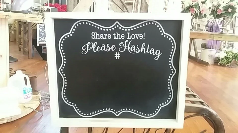 Chalkboard : "#Hastag" Sign