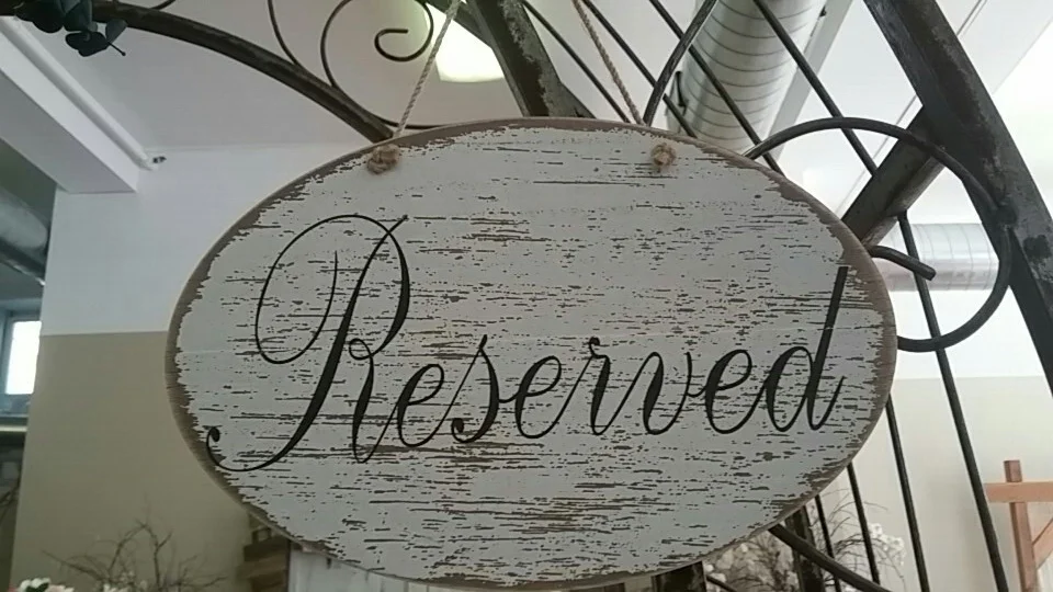 Sign : "Reserved" (set of 2)