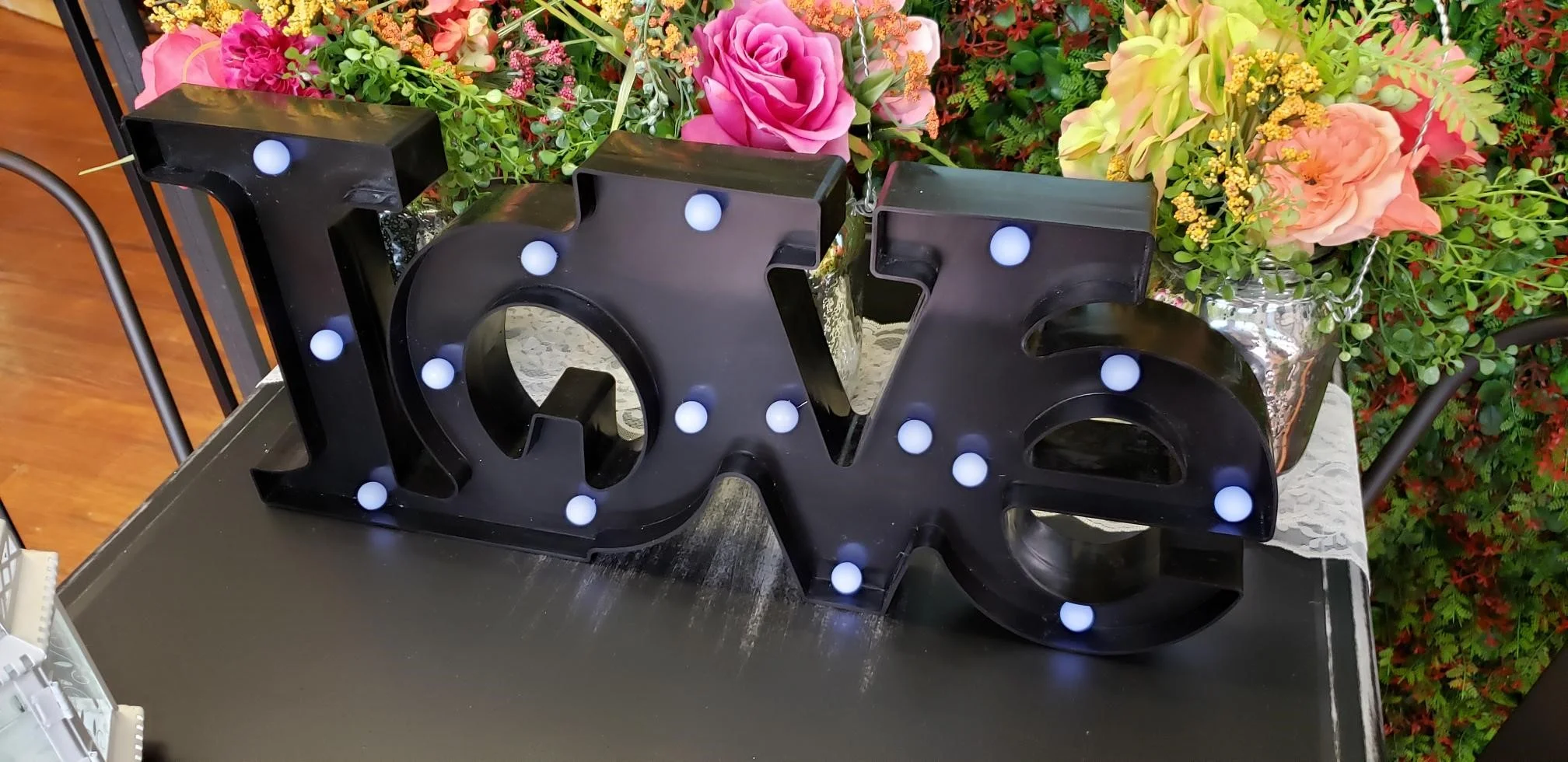 Sign : Black Love with Lights