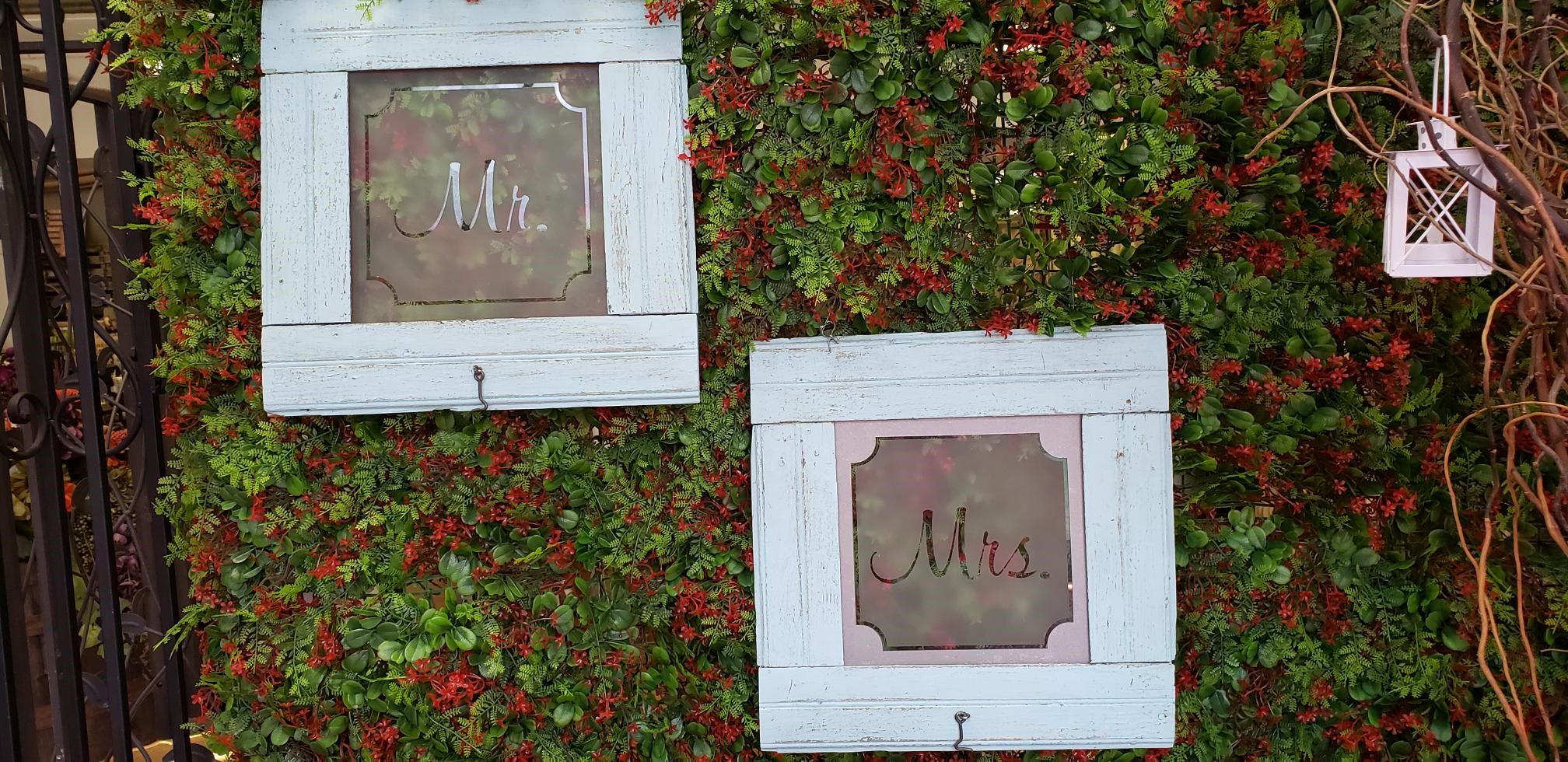 Sign: MR &amp; MRS Set Turquoise