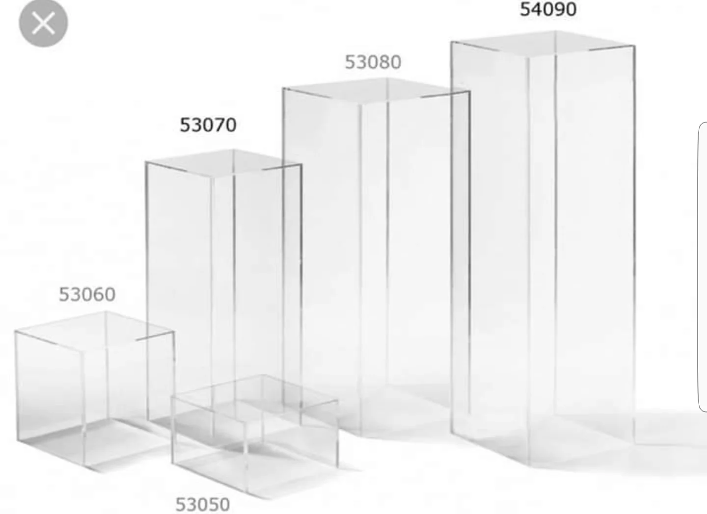 Acrylic Pedestals - 14" Tall