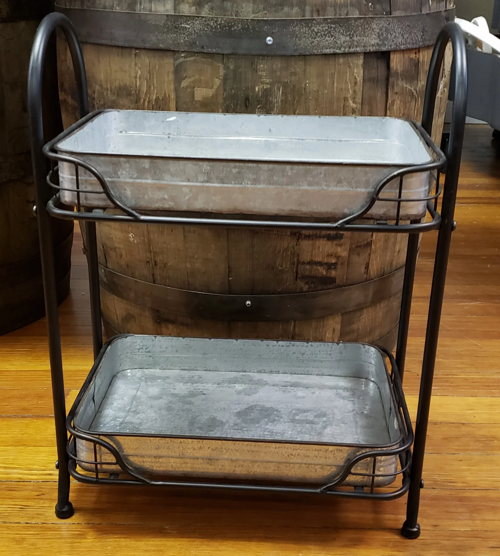 Galvanized 2 Tier Tray