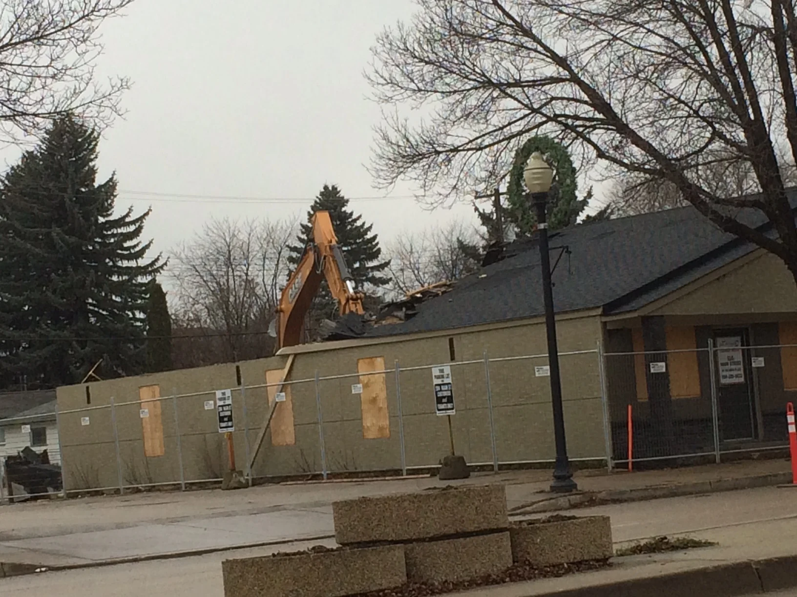 Demolition has begun at 240 Main Street. November 23, 2016