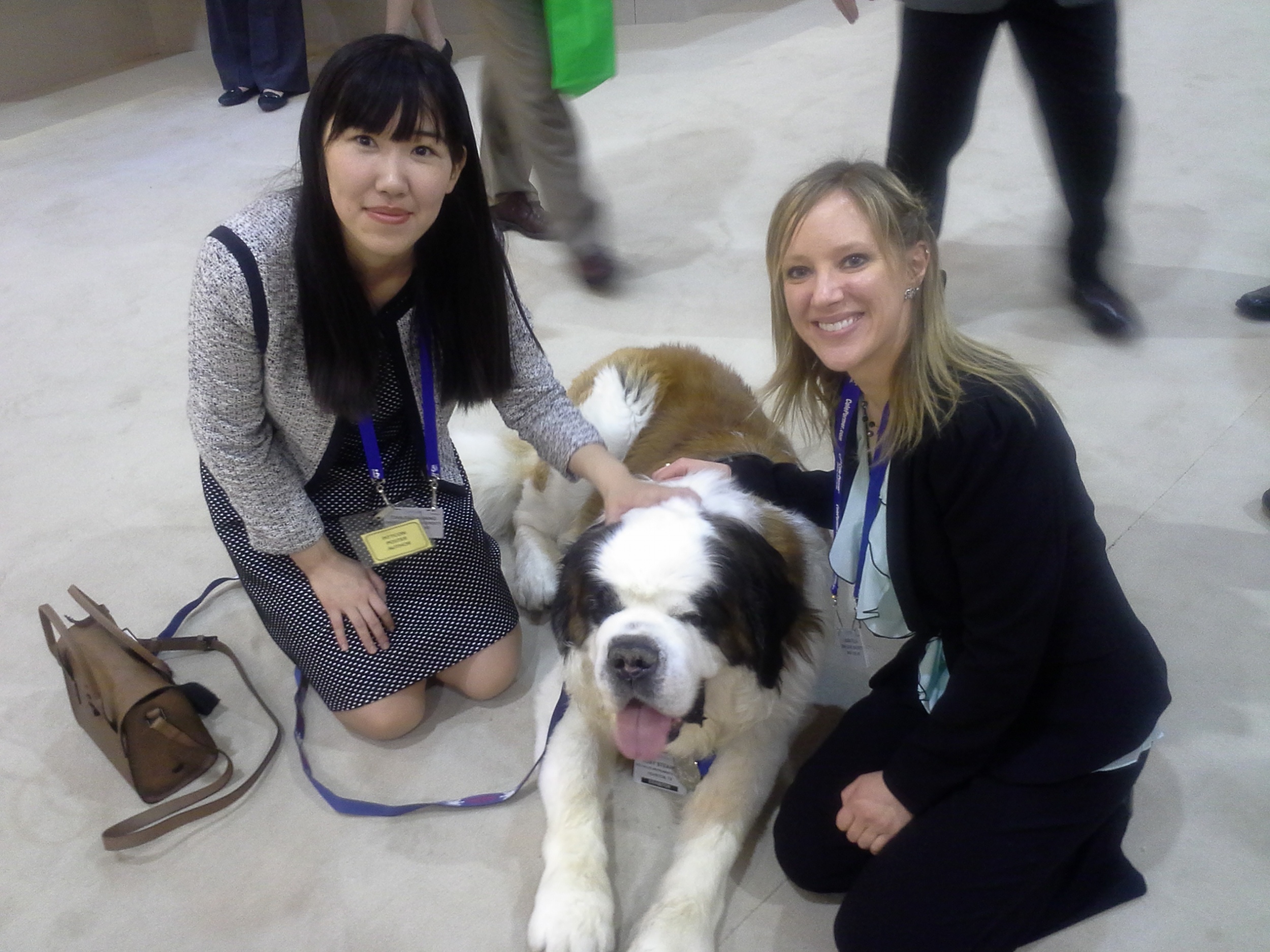 Laura and TJ meet Toby the therapy dog!