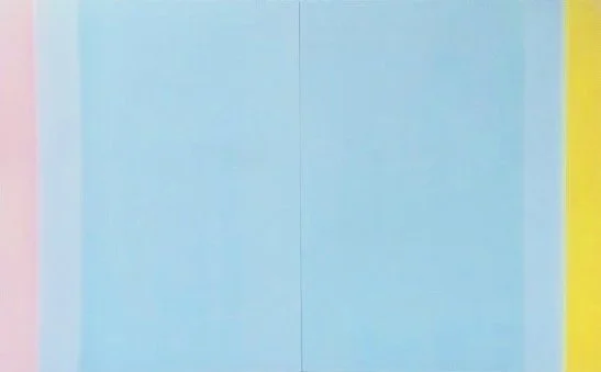Vast Blue II acrylic on panel diptych, 30" X 48"