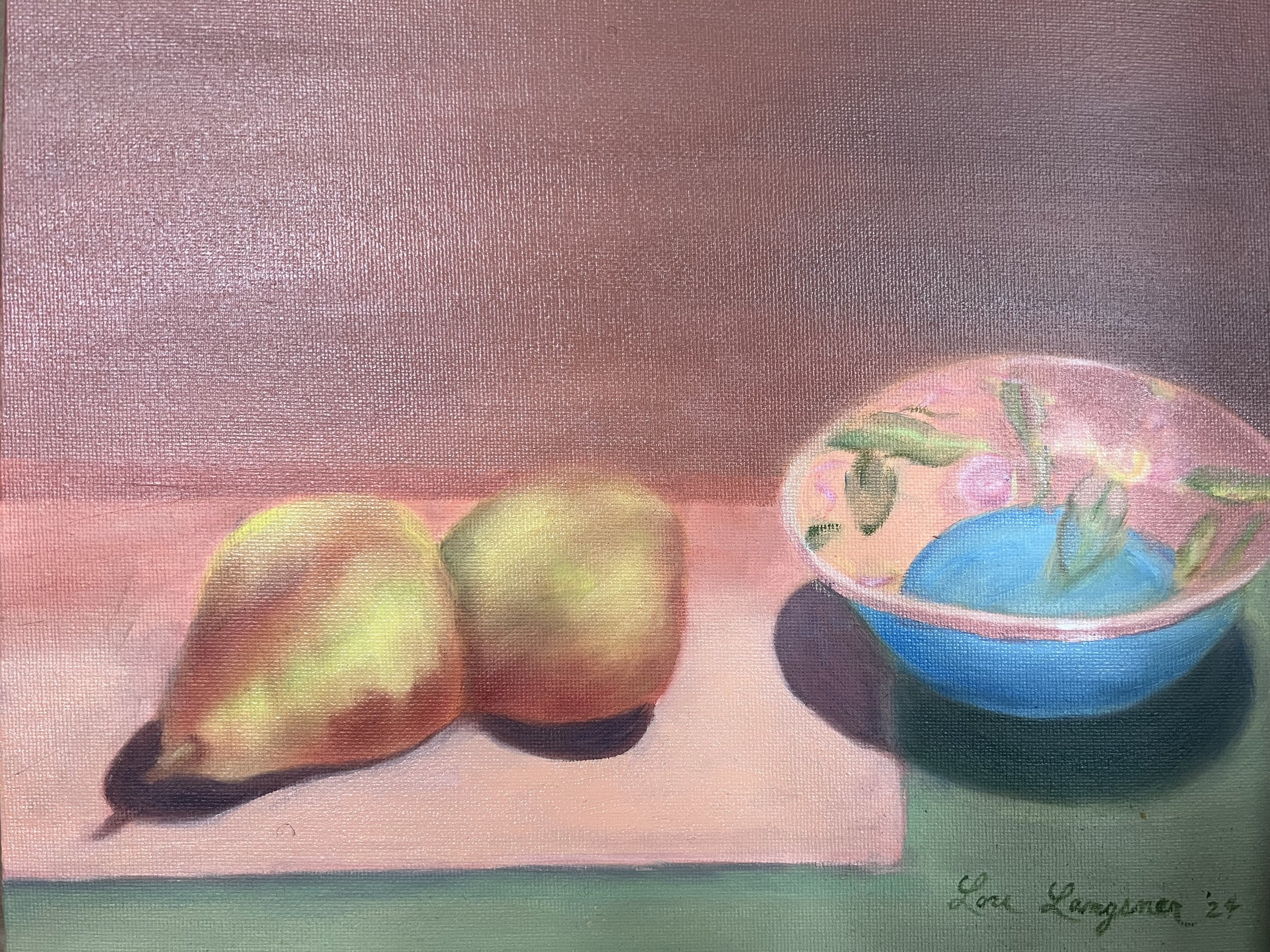 Still Life with Pears and Bowl